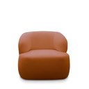 Ver imagem 7 de Conjunto Poltrona Base Fixa e Puff Decorativo Charlote Sala de Estar Bouclê Terracota G88 - Gran Bel