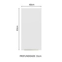 Ver imagem 4 de Armário Aéreo 40 x 83 cm 1 Porta Rustic/Branco Veludo Lux Madesa