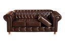 Ver imagem 3 de Conjunto Sofá Luís Xv 3 Lugares E Poltrona Chesterfield Capitonê - Couríssimo Marrom Café