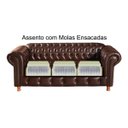 Ver imagem 4 de Conjunto Sofá Luís Xv 3 Lugares E Poltrona Chesterfield Capitonê - Couríssimo Marrom Café