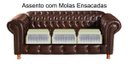 Ver imagem 4 de Conjunto Sofá Luís Xv 3 Lugares E Poltrona Chesterfield Capitonê - Couríssimo Marrom Café