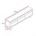 Ver imagem 6 de Painel Selene para TV até 75" 200cm MDP com Gavetas Marrom Madetec Móveis