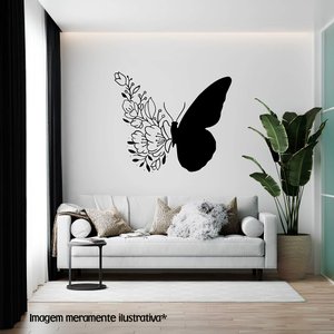 Adesivo de Parede Borboleta:50 X 43 Cm