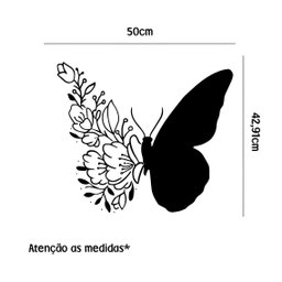 Adesivo de Parede Borboleta:50 X 43 Cm - 2