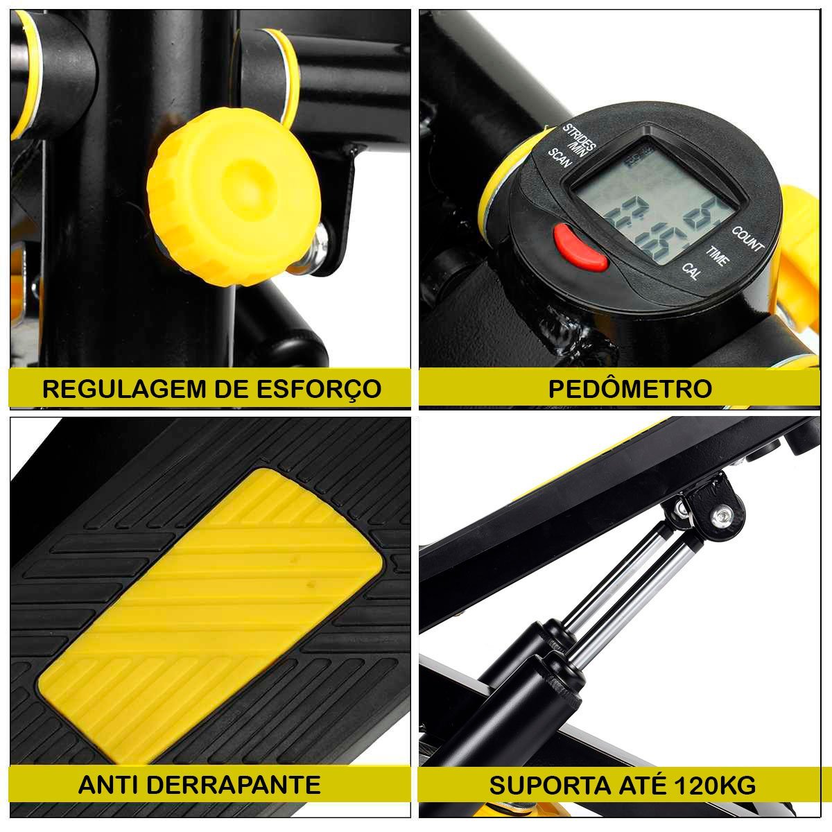 Mini Stepper Simulador de Caminhada com Monitor LCD Exercícios Pernas Glúteos Lorben - 5