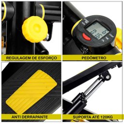 Mini Stepper Simulador de Caminhada com Monitor LCD Exercícios Pernas Glúteos Lorben - 5