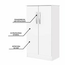 Ver imagem 3 de Conjunto Para Escritório com Mesa Office e Armário Alaska Notável Branco