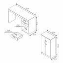 Ver imagem 4 de Conjunto Para Escritório com Mesa Office e Armário Alaska Notável Branco