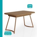 Ver imagem 7 de Conjunto Sala de Jantar Noa 4 Lugares Tampo MDP Rosê 130cm Móveis Carraro
