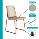 Ver imagem 5 de Conjunto Sala de Jantar Noa 4 Lugares Tampo MDP Rosê 130cm Móveis Carraro