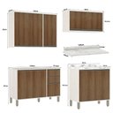 Ver imagem 4 de Armário de Cozinha Compacta 4 Peças 200cm Linea com Balcões Cor:avelã