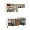 Ver imagem 5 de Armário de Cozinha Compacta 4 Peças 200cm Linea com Balcões Cor:avelã