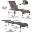 Ver imagem 3 de Kit 2 Espreguiçadeiras Catar e Mesa Garden Argila