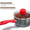 Panela Philco Definitive Pph160apr Redstone com Tampa de Vidro 1,4l Cinza e Vermelho - 2