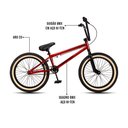 Ver imagem 6 de Bicicleta Aro 20 Bmx Catraca K7 Cog 9 Pçs Aço Hi-ten Gap P03 Vermelho - D’Rossi