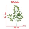 12 Ramos Decoração Arranjo Ficus Artificial Planta Plástico 14 Galhos Cada 61cm - 3