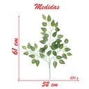 Ver imagem 3 de 12 Ramos Decoração Arranjo Ficus Artificial Planta Plástico 14 Galhos Cada 61cm