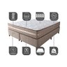 Cama Box Super King (Colchão + Box) 193x203x60 de Molas Ensacadas Cama inBox Smart Gold Bege - 3