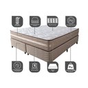 Ver imagem 3 de Cama Box Super King (Colchão + Box) 193x203x60 de Molas Ensacadas Cama inBox Smart Gold Bege