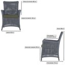 Ver imagem 3 de Jogo Sofá e 2 Poltronas de Área Igapó Alumínio Pintura Preta Corda Náutica Estofado 13 Trama