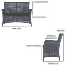 Ver imagem 2 de Jogo Sofá e 2 Poltronas de Área Igapó Alumínio Pintura Preta Corda Náutica Estofado 13 Trama