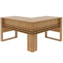 Ver imagem 5 de Mesa de Canto para Escritório em L Angular Detalhe Ripado Amêndoa