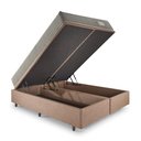 Ver imagem 5 de Base Box Baú Queen 158x198 Linho Marrom com Colchão Ecoline D40 Espuma