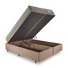 Base Box Baú Queen 158x198 Linho Marrom com Colchão Ecoline D40 Espuma - 5
