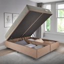 Ver imagem 4 de Base Box Baú Queen 158x198 Linho Marrom com Colchão Ecoline D40 Espuma