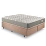 Base Box Baú Queen 158x198 Linho Marrom com Colchão Ecoline D40 Espuma - 2
