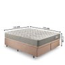 Base Box Baú Queen 158x198 Linho Marrom com Colchão Ecoline D40 Espuma - 3