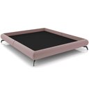 Ver imagem 1 de Cama Casal King Base Box Pés de Ferro Estilo Industrial 210cm Otto P05 Veludo Rosê - Lyam Decor