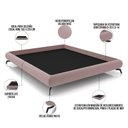 Ver imagem 3 de Cama Casal King Base Box Pés de Ferro Estilo Industrial 210cm Otto P05 Veludo Rosê - Lyam Decor