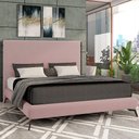 Ver imagem 5 de Cama Casal King Base Box Pés de Ferro Estilo Industrial 210cm Otto P05 Veludo Rosê - Lyam Decor