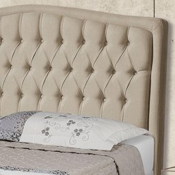 Cabeceira Cama Box Casal 140cm Costa Rica Linho Bege - 3 Cabeceira Cama Box Casal 140cm Costa Rica Linho Bege - 3