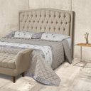 Ver imagem 4 de Cabeceira Cama Box Casal 140cm Costa Rica Linho Bege
