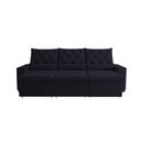 Ver imagem 6 de Sofá Retrátil Black 210m Suede Elegante Reclinável e Perfeito para Salas Contemporâneas Milão Preto