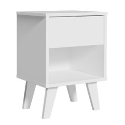 Mesa de Cabeceira Branca com 1 Gaveta 3235 Madesa - 2