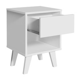 Mesa de Cabeceira Branca com 1 Gaveta 3235 Madesa - 5
