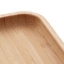 Ver imagem 6 de Kit 2 Bandejas Prato de Bambu Multiuso de Servir 17x17