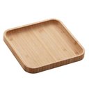 Ver imagem 3 de Kit 2 Bandejas Prato de Bambu Multiuso de Servir 17x17