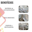 Ver imagem 3 de Flor Decorativa Poinsetia Branca com Glitter Tecido - 1 Unidade