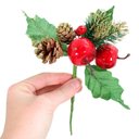 Ver imagem 2 de 8 Ramos Maçã Decoração de Natal Artificial 18cm