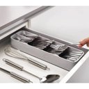 Ver imagem 2 de Organizador Talheres Porta Talheres Bandeja Gaveta Plástico Cinza Cozinha Compacto
