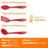Kit de Utensílios de Cozinha de Nylon Wavy Vermelho 3 Peças - Brinox - 6