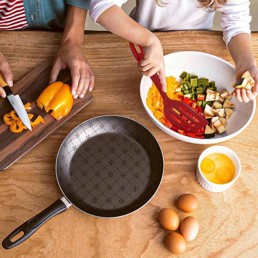 Kit de Utensílios de Cozinha de Nylon Wavy Vermelho 3 Peças - Brinox - 5