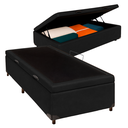 Ver imagem 1 de Cama Box Baú Solteiro Preto Nature 88x188