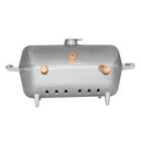 Ver imagem 3 de Churrasqueira Alumínio Fundido a Bafo Prata Pé e Suporte