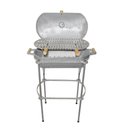 Ver imagem 1 de Churrasqueira Alumínio Fundido a Bafo Prata Pé e Suporte