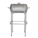 Ver imagem 2 de Churrasqueira Alumínio Fundido a Bafo Prata Pé e Suporte